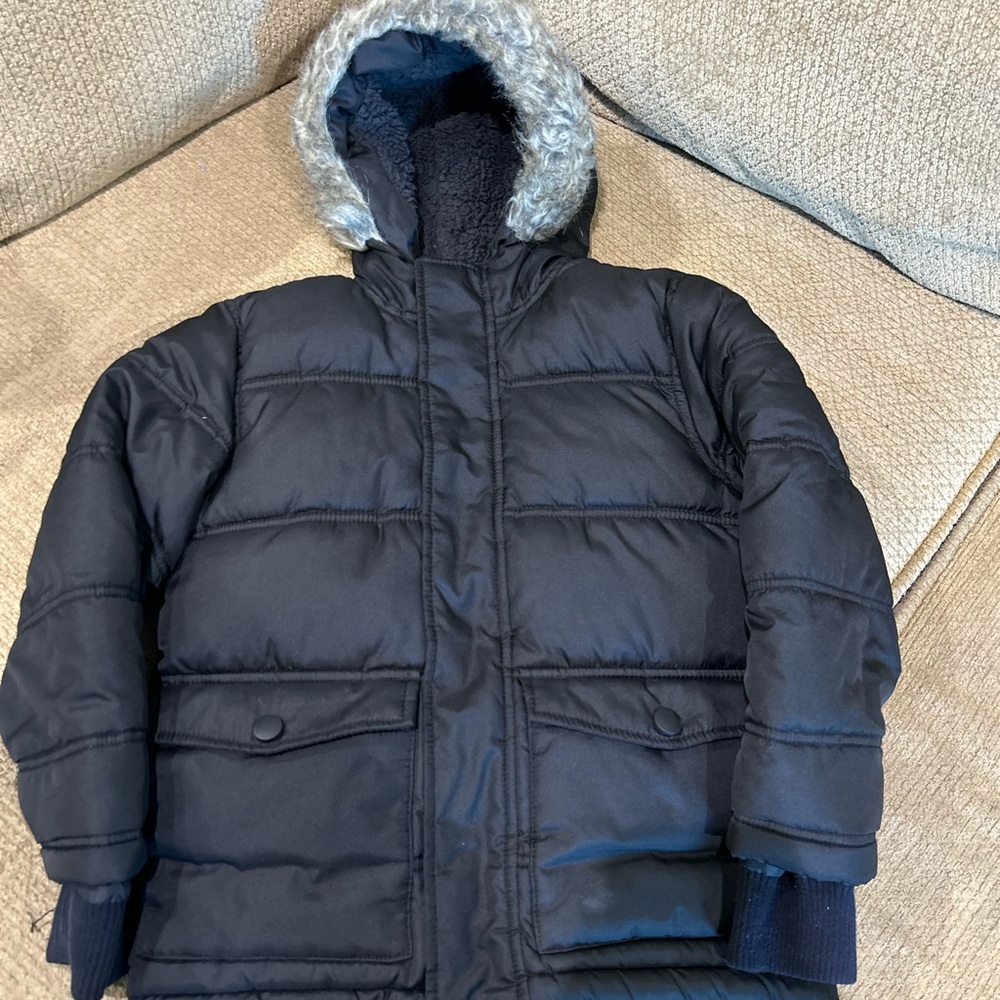 Old Navy Kids Black Faux Fur Jacket
